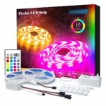 LED Strip Lights 32.8ft, RGB 5050 LEDs Color Changing Kit with 24key Remote Control and Power Supply, Mood Lighting Led Strips for Home Kitchen Christmas Indoor Decoration