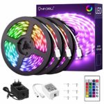 Onforu 50ft RGB LED Strip Lights Kit, 15m Flexible Color Changing Lights Strip, 450 Units 5050 RGB LED Rope Lights with 24V Power Supply for Party, Living Room, Non-Waterproof
