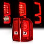 Chevy Silverado Pickup Red LED Tail Brake Lamps with C-streak Tube Rear Brake Parking Lights
