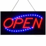 Ultima LED Neon Open Sign for Business: Lighted Sign Open with Static and Flashing Modes – Indoor Electric Light up Signs for Stores, Bars, Barber Shops (19 x 10 in, Model 2)