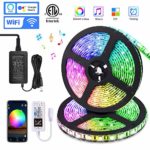 KORJO Led Strip Lights, 32.8ft WiFi Music Lights with Dream Color Chasing, 12V 300 LEDs App Controlled Rope Lights Kit Working with Alexa, Waterproof Flexible Led Lights for Room, Kitchen and Party