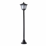 Chason 70″ Single Head High Pole Solar Street Light, European Outdoor Waterproof Patio Street Lights,Exterior Post Lantern Garden Driveway Bollard Light. Glass Post Light,Lawn Street Pillar Light