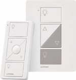 Lutron Caseta Smart Home Plug-in Lamp Dimmer Switch and Pico Remote Kit, Works with Alexa, Apple HomeKit, and The Google Assistant | P-PKG1P-WH | White