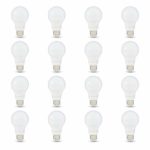 AmazonBasics 60W Equivalent, Daylight, Non-Dimmable, 10,000 Hour Lifetime, A19 LED Light Bulb | 16-Pack