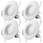 Otronics 5/6 Inch Dimmable LED Recessed Light Fixture,15W(100w Replacement) 1100 Lumens(CRI90) Daylight 5000k,LED Downlight Retrofit Kit,Energy Star UL-Listed,Pack of 4