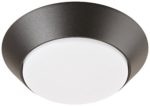 Lithonia Lighting 7 inch Round LED Flush Mount Thin Ceiling Light, Black Bronze, 4000K, Dimmable, Wet Listed