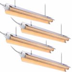 Sumerflos T8 LED Grow Light, 2FT Full Spectrum Sunlike Integrated Growing Lamp Fixture, 100 lm/w Ultrahigh Output, Plug and Play, with On/Off Switch, for Indoor Plants Veg and Flower, 4-Pack (4 x 24W)