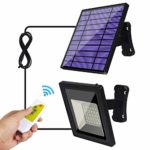 Solar Lights Outdoor IP65 Waterproof Solar Flood Lights 30 LED Spotlight, Remote Control 9.2Ft Cord Easy-to-Install Security Lights with Adjustable Solar Panel for Front Door, Yard, Garage, Deck
