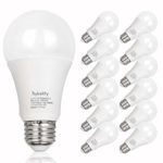 Hykolity 12 Pack 100W Equivalent A19 LED Light Bulb, 16W, 3000K Warm White, 1600LM, E26 Medium Base, Dimmable, UL Listed