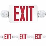 Freelicht 4 Pack Exit Sign with Emergency Lights, Two LED Adjustable Head Emergency Exit Light, Exit Sign for Business & Home, Exit Lights with Battery Backup, Engineering Grade, UL Certified