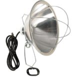 Woods 166SW Clamp Lamp with 10 Inch Reflector and Bulb Guard 300-Watt Bulb, Insulated Porcelain Socket, Versatile Lamp Clamp, Compatible with Higher Watt Bulbs, Portable Light Source, 6 Foot Cord