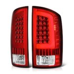 VIPMOTOZ OLED Neon Tube Tail Light Lamp For 2002-2006 Dodge RAM 1500 2500 3500 – Rosso Red Lens, Driver & Passenger Side