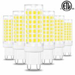 Hansang G9 Led Light Bulb,6W Chandelier Light Bulbs (60W Halogen Equivalent),88PCS LED,6000K Daylight White,Non-dimmable,G9 Bi Pin Base,360 Degrees Beam Angle,600LM,Pack of 6