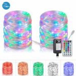 Outdoor String Lights, Rope Lights 66 Ft 200 LEDs Led String Lights Rope Lights with Remote, Connectable Multicolor Lights Color Changing Lights for Outdoor Patio Porch Lawn (BasicSet&ConnectSet)