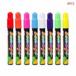 liumiKK 8 Colors Highlighter Fluorescent Liquid Chalk Marker Neon Pen for LED Writing Board Blackboard Glass Painting Graffiti Office Supply