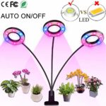 Professional Grow Light, 36W Full Spectrum LED Plant Light for Indoor Plants, 4/8/12H Auto ON Off Timer, 8 Dimmable Triple Heads Growing Lamp for Gardening Seeds Seedling Herbs Succulents Hydroponic