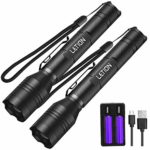 LETION Led Flashlight Rechargeable,Camping Flashlight High Lumens 1500 IPX4 Waterproof 5 Light Modes for Camping Fishing Bicyle,18650 Battery and Charger Included