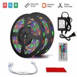 Led Strip Lights RGB Kit, HOMINA 32.8feet 2835 Flowing-Effect No-White IP20 Flexible 600leds with 44 Key Remote DC 12V Power Supply for Indoor Holiday Room Bar Party Decor