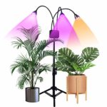 Floor Grow Lights with Stand,Full Spectrum Tri-Head 66 LEDs Plant Light for Indoor Plants,Timing 3/9/12H,Tripod Adjustable 15-47 inch