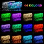 14 Colors String Lights 66ft 200 LED rope Lights Plug in Waterproof Outdoor/Indoor Starry String Lights Multi Color Changing, Fairy Lights with Remote for Thanksgiving Christmas Wedding Garden Room