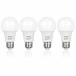 Hykolity 60W Equivalent A19 LED Light Bulb, 9W, 5000K Daylight, 800LM, E26 Medium Base, Non-Dimmable, UL Listed (4 Pack)