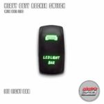 LED LIGHT BAR – Green – STARK 5-PIN Laser Etched LED Rocker Switch Dual Light – 20A 12V ON/OFF