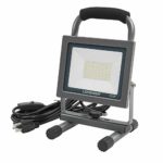 LEPOWER 30W LED Work Light Outdoor, 3000LM Flood Work Light with Plug, IP66 Waterproof Portable flood light, 6000K Job Site Lighting with Stand for Workshop, Garage, Construction Site, Jetty