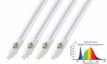 Active Grow T5 High Output 4FT LED Grow Light Tubes for Vertical Racks & Indoor Gardens – 24 Watts (54W Rep.) – Bright White HO Spectrum – Direct Replacement – UL Listed – 4-Pack