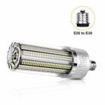 DuuToo Led Commercial Grade Corn Light Bulb 120W (400W Metal Halide Replacement 5000K Daylight 14400LM) Super Bright – E26 with E39 Mogul Base Adapter Lighting for Garage Workshop Shed High Bay