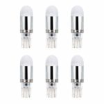 Makergroup T5 T10 Wedge Base LED Light Bulbs 12VAC/DC 1Watt Warm White 2700K-3000K for Outdoor Landscape Lighting Deck Stair Step Path Lights and Automotive RV Travel Tailer Lights 6-Pack