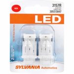 SYLVANIA – 3157 LED Red Mini Bulb – Bright LED Bulb, Ideal for Stop and Tail Lights (Contains 2 Bulbs)