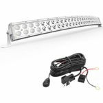 LED Light Bar YITAMOTOR 32 inches White Curved Light Bar 180W Spot Flood Combo Off Road Lights with 12V Wiring Harness Compatible for Pickup, Jeep, Car, Truck, Boat, ATV, Motorcycle