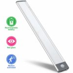 LED Motion Sensor Cabinet Light,Under Counter Closet Lighting, Wireless USB Rechargeable Kitchen Night Lights,Battery Powered Operated Light,Uniform light for Wardrobe,Closets,Cabinet,Cupboard