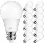 A19 LED Light Bulbs 100-125 Watt Equivalent, 3000K Soft White LED Bulb 13-Watt, 1500 Lumens, E26 Medium Standard Base, CRI85+, 25000+ Hours Lifespan, No Flicker, Non Dimmable, Pack of 12