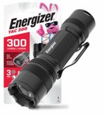 Energizer TAC-300 LED Tactical Flashlight, High Lumens, IPX4 Water Resistant, Best for Camping, Outdoor, Emergency Light, Batteries Included