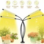 Grow Light, Growing Lamps for Indoor Plants, Ochter 40W 80 LED Grow Light, Full Spectrum Plant Grow Lights for Plants Growth with 3/6/12H Intelligent Timer, 10 Dimmable Levels, USB or AC Powered