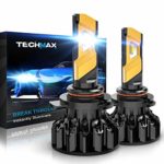 TECHMAX 9012 LED Headlight Bulb,HIR2 12000Lm 6500K Xenon White Conversion Kit of 2