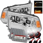 AlphaRex 6000K Xenon/Chrome For 09-18 Ram 1500/10-18 Ram 2500/3500 DRL/Signal LED Dual Projector Headlights