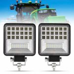 4 Inch LED Work Light – 2Pcs 8000LM Spot & Flood Combo Beam LED Light Bar for Tractor Vehicle Truck Jeep ATV UTV SUV Boat, 5 Years Warranty