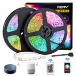 LED Strip Lights Smart WiFi 32.8ft Waterproof RGB 5050LEDs Color Changing Light Strips Work with Alexa, Google Assistant, App and Remote Controlled, 12V Tape Light for Bedroom, Home Decorations