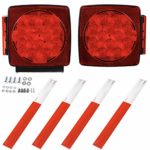CZC AUTO 12V LED Submersible Left and Right Trailer Lights Stop Tail Turn Signal Lights for Under 80 Inch Boat Trailer Truck RV Marine-Replacement for Your Incandescent Bulb Units, Trailer Light Kit