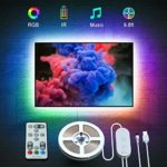 TV LED Backlights, Govee 9.8ft LED Strip Lights with Remote for 46-60 inch TV, 32 Colors 7 Scene Modes Accent Strip Lighting Music Sync TV Backlights with 3M Tape and 5 Support Clips, USB Powered