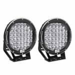 LED Pods Light Bar 9 inch SAFEGO Round 2Pcs 185W 18500Lm Waterproof Spot Beam Cree LED Bar Work Light Off Road Driving Headlamp Fog Light with Roof Bar Bumper for Jeep Wrangler SUV ATV Tractor Boat