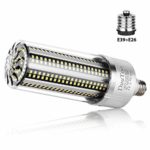 DuuToo Led Commercial Grade Corn Light Bulb 80W(600 Watt Equivalent) – 5000K Daylight 9600LM – E26 to E39 Mogul Base Adapter Lighting for Comercial Ceiling Lamps – Garage Workshop Shed High Bay