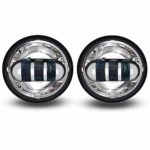 Galvor 4.5 Inch 4-1/2″ Passing Lights for Harley Davidson Chrome 4.5″ Cree LED Fog Lights Motorcycle Auxiliary Light Driving Lamp Motorcycle Dot approved Chrome (pair)