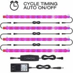 LED Grow Light Strips Auto On&Off, Derlights 48W 192 LEDs Plant Light Full Spectrum, 3/9/12H Timer 6 Dimmable Levels and 3 Switch Modes Grow Lights for Indoor Plants- 4Pack