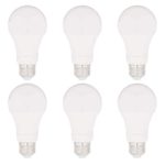 AmazonBasics 100W Equivalent, Daylight, Dimmable, 10,000 Hour Lifetime, A19 LED Light Bulb | 6-Pack