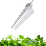 Barrina Plant Grow Light, 2FT 24W, Super Bright, Full Spectrum led Grow Light, Sunlight White, T8 Integrated Growing Lamp Fixture, Plant Lights for Indoor Plants
