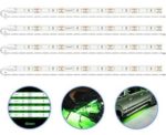 PryEU Green (515-525nm) LED Strip Lights 12V Waterproof for Auto Car Truck Boat Motorcycle Interior Lighting 12” 30CM 3528 SMD UL Listed Pack of 4