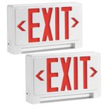 LED emergency light exit sign with battery backup light bulb, Pack of 2, Exit Sign Combo, Indoor Hallway or Room Safety for Residential, Commercial or Industrial Use, rechargeable emergency led bulb